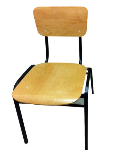 50. כסא תלמיד עץ מתכת